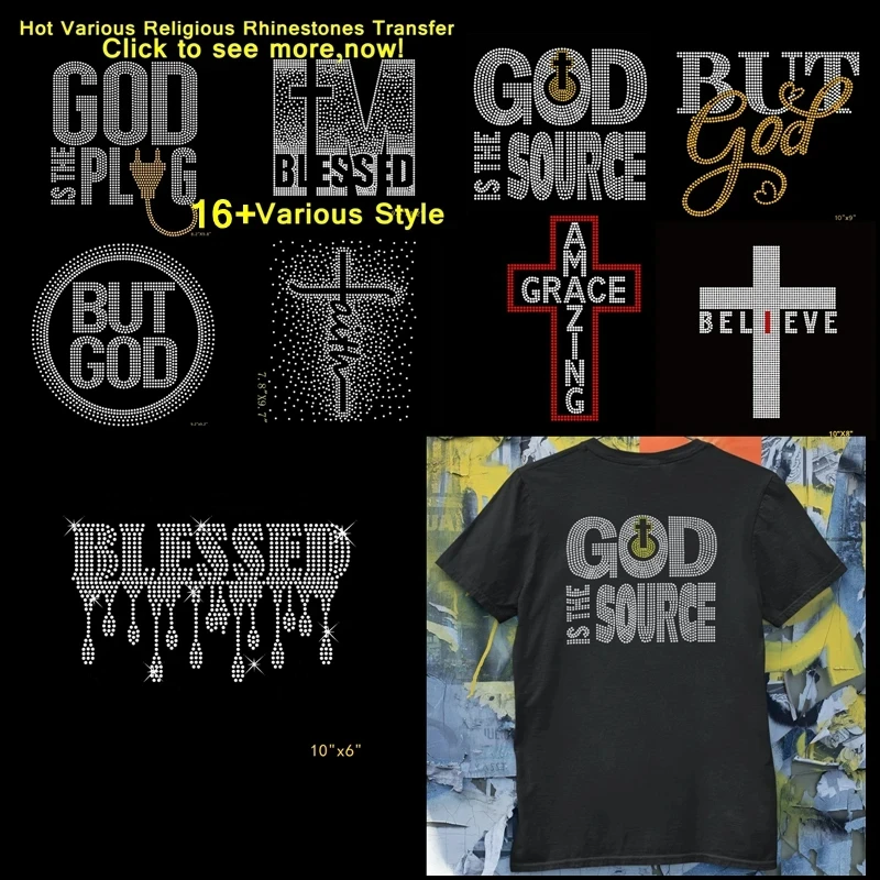 Hot Press Transfer Stickers Iron on Custom Design for T Shirt Clothing Hotfix Rhinestone