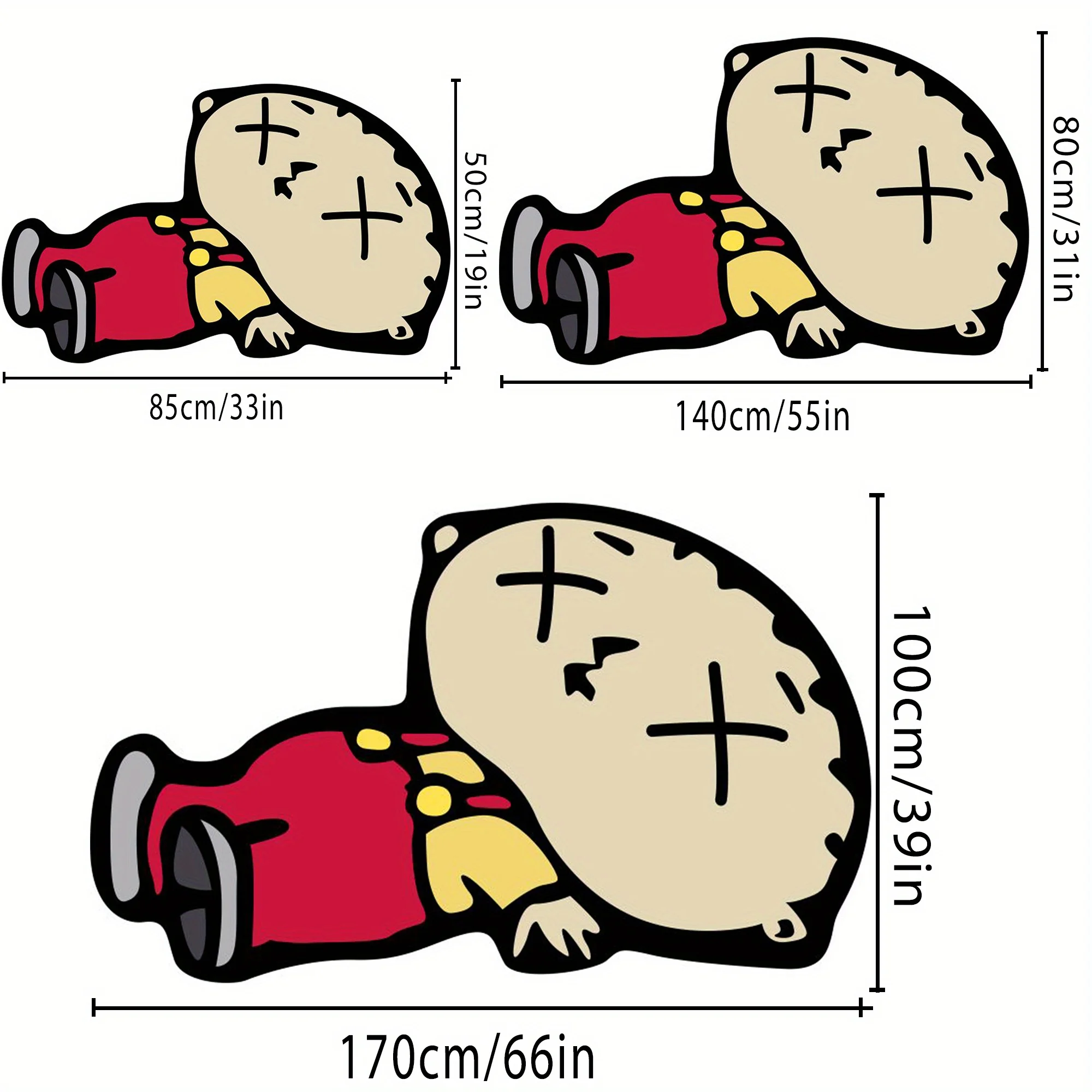 سجادة بتصميم شخصية كرتونية مضحكة من VIKAMA - ناعمة، مناسبة لسجاد غرفة النوم وغرفة المعيشة، ديكور منزلي مفعم بالحيوية.