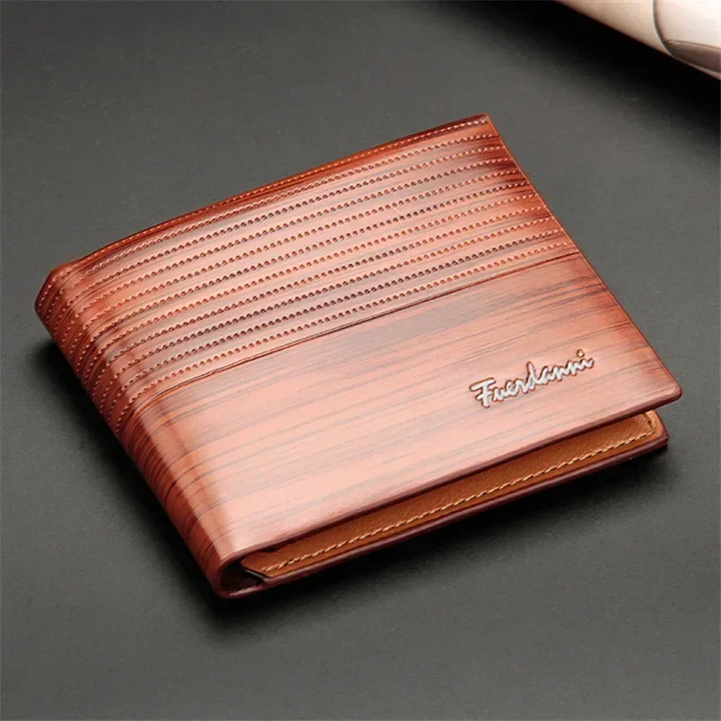 2024 Vintage Leather Men's Wallet Slim Short Wallet Card Holder Male Wallets carteira masculina handbags for Rfid Cartera Hombre