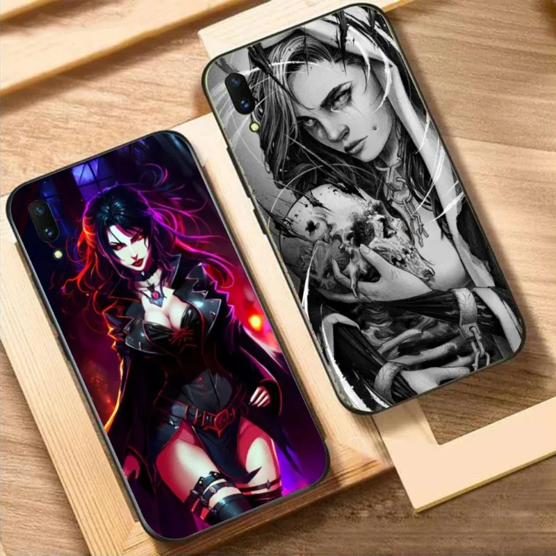 Royal Vampire Queen Smart Phone Case for Huawei Mate 40 30 20 10 Pro Lite Nova 9 8 5T Y7p Y7 Black Soft Phone Cover Funda