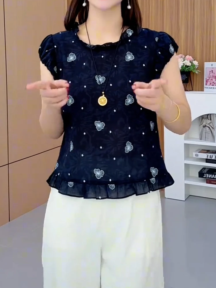 Camisa Elegante Coreana para Mujer, Diseño con Botones, Nueva Colección Primavera Verano, Transpirable y Cómoda...