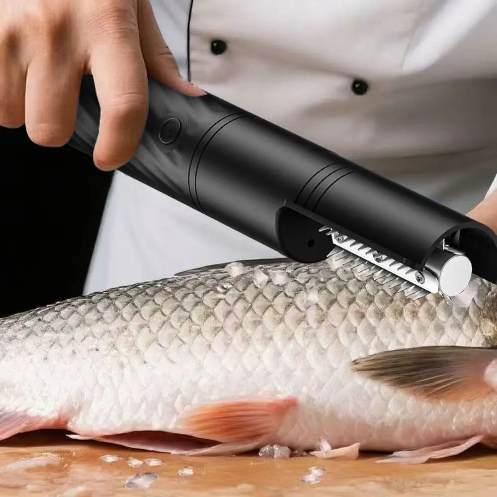 Waterproof Electric Fish Scaler Handheld Rotating Portable Kitchen Coconut Grater Effort Saving Anti-splash Coconut Shredder
