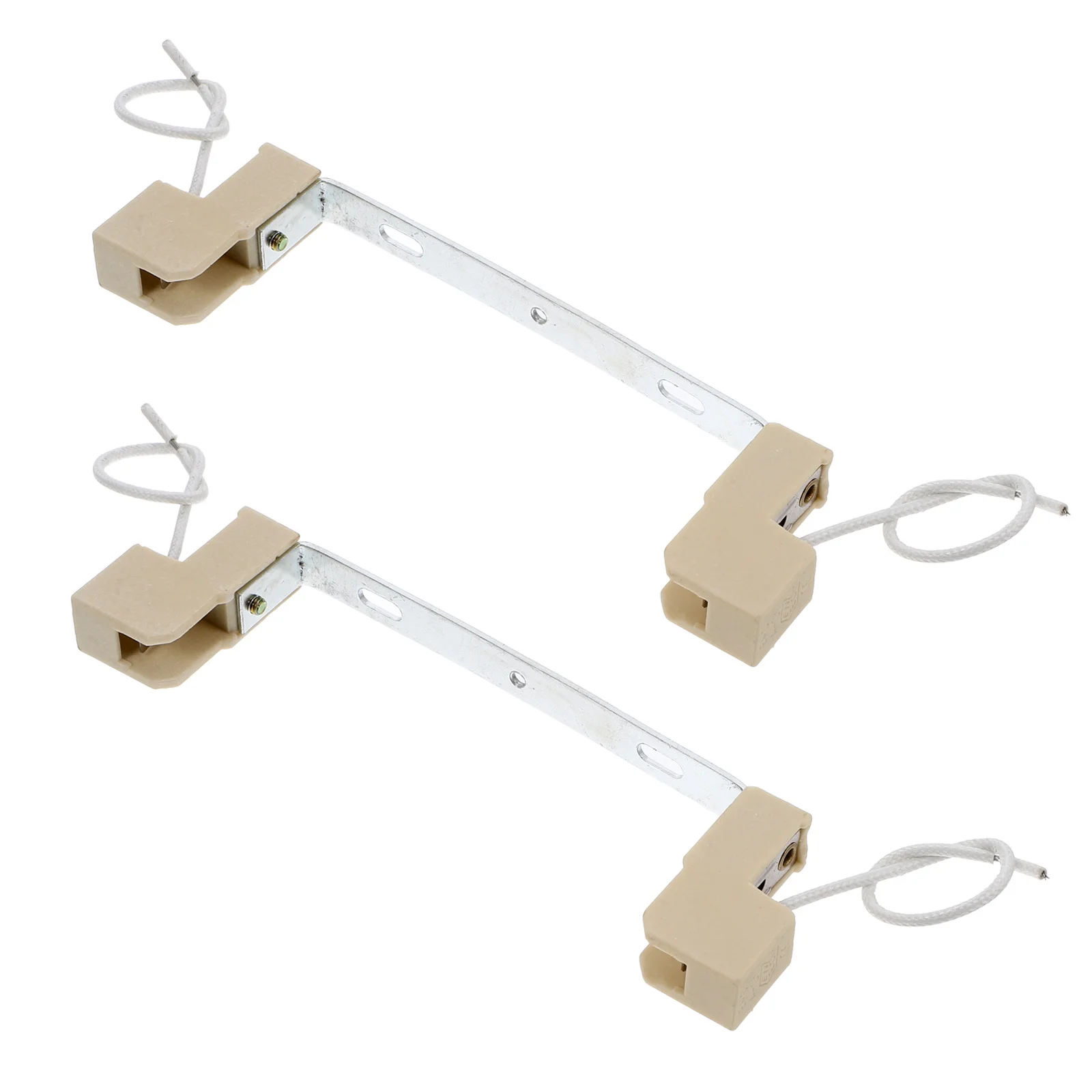 

2pcs Ceramic Light Socket Lamp Base Connector Holder For Bedroom Ceiling Table Lamps High Temp Resistant Long Lifespan