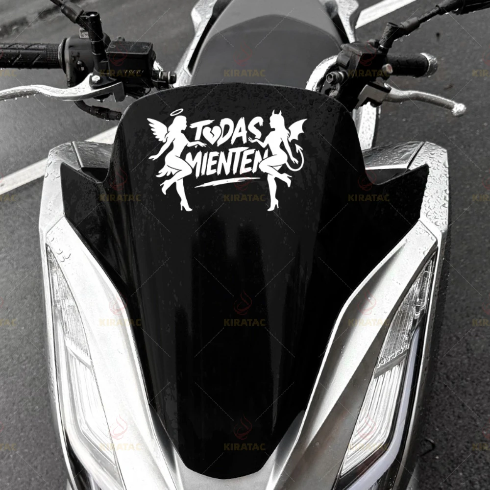 

Motorcycle Tank Car Window Trunk1Pc Todas Mienten Holographic Angel Devil Waterproof Vinyl Sticker Decal for