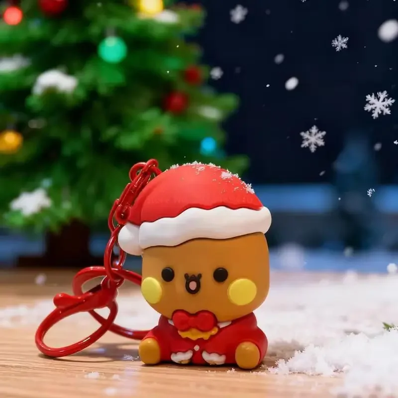 لطيف الباندا Bubu & Dudu عيد الميلاد المفاتيح، Bubu & Yier عيد الميلاد على ظهره قلادة، هدية عيد الميلاد الجدة