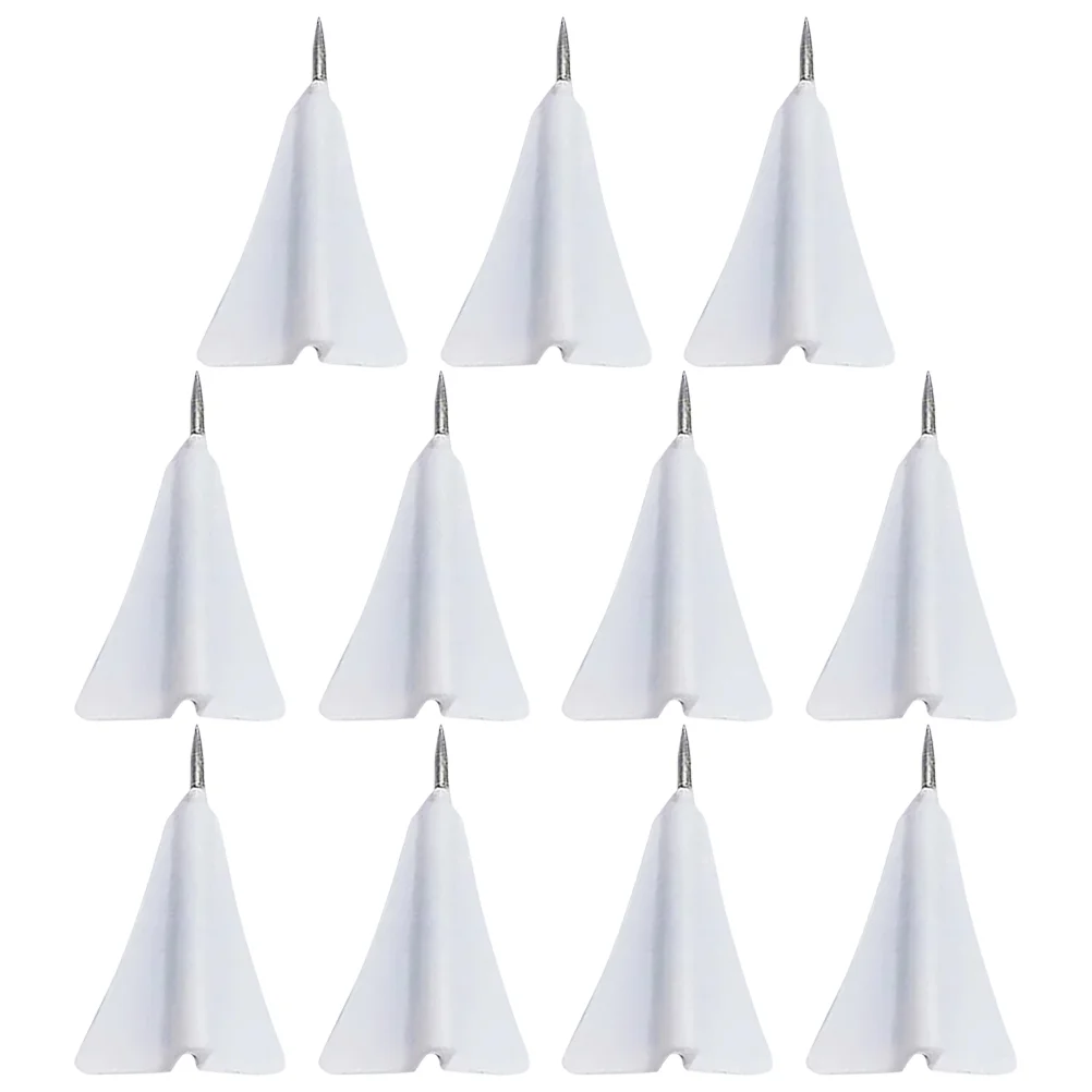 12 Pcs Paper Airplane Aircraft Pushpin Tacks National Flag Pins Abs Steel Daily Use Thumbtacks