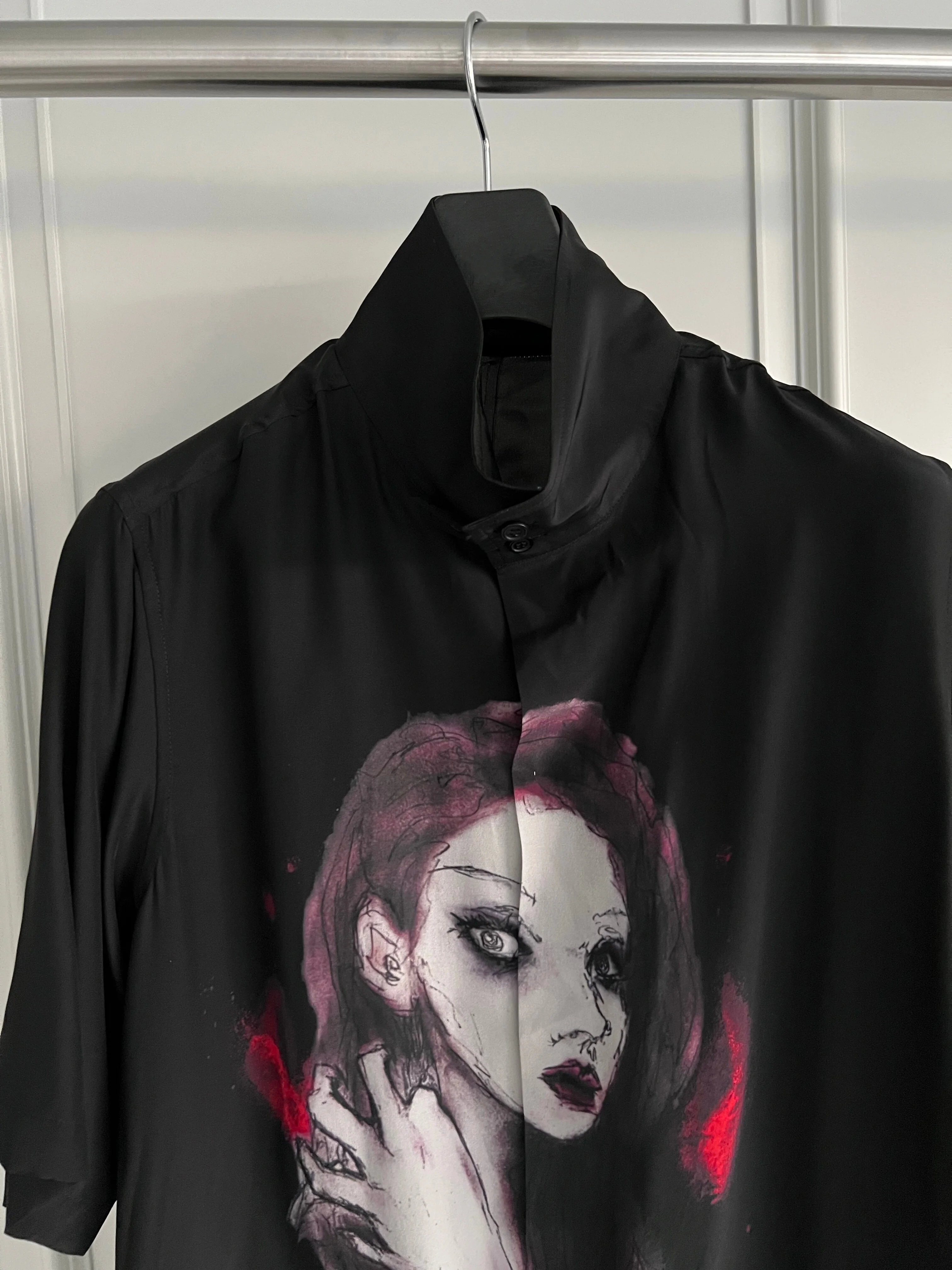 YAMAMOTO-Style Short-sleeved Shirt,Art Design, 