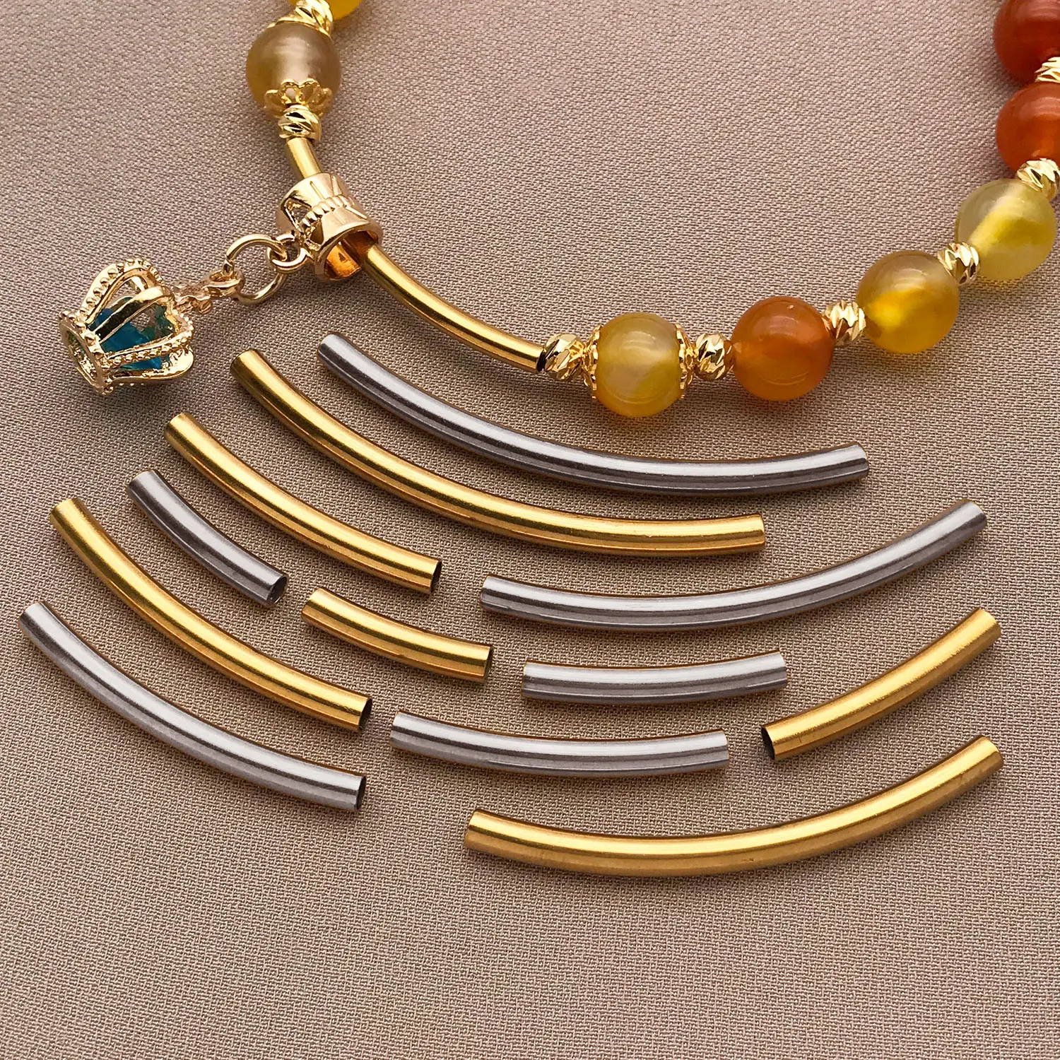 10 шт. 2 мм изогнутая трубка и – обзор и цена Crimp Bead Tube