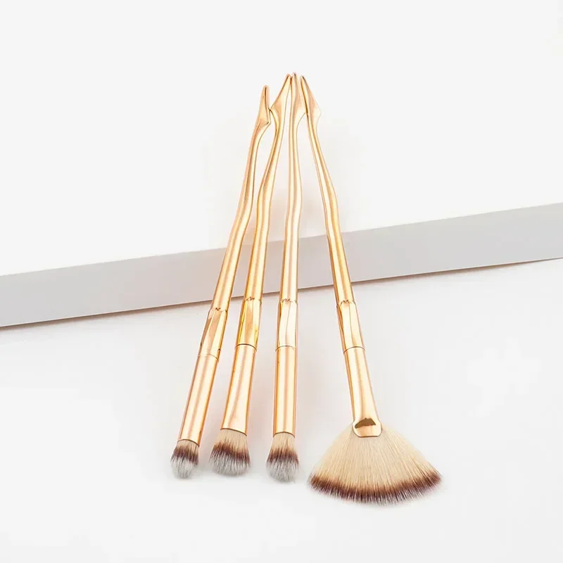 4Pcs/Set Professional Makeup Brushes Foundation Power Eyeshadow Contour Eye Beauty Make Up Tool Brush Kit