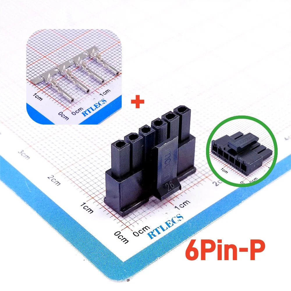 10 100 Sets Micro-Fit 3.0 MM Connector Single Row Male Housing Plug 1x2  2 Pin 3 4 5 6 7 8 9 10 Pin /Matching Female Terminal