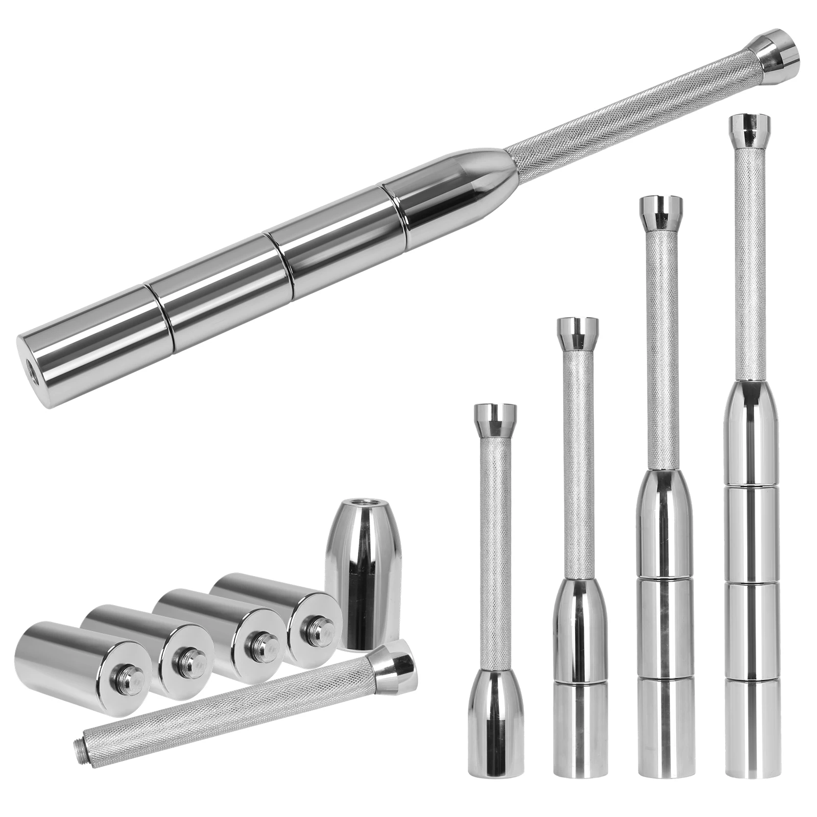 

Solid Pure Steel Barbell Multi-Purpose Indian Clubs Macebell Wear Resist for Exercise Grips & Forearms Workouts