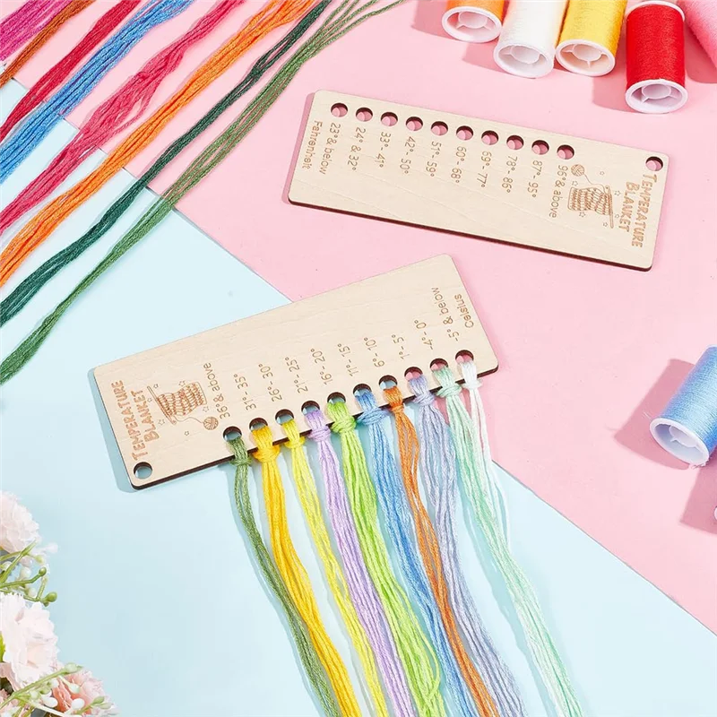 AT48-Knitting Temperature Color Chart Blanket Planner For Thread Crochet Projects Handmade Gifts
