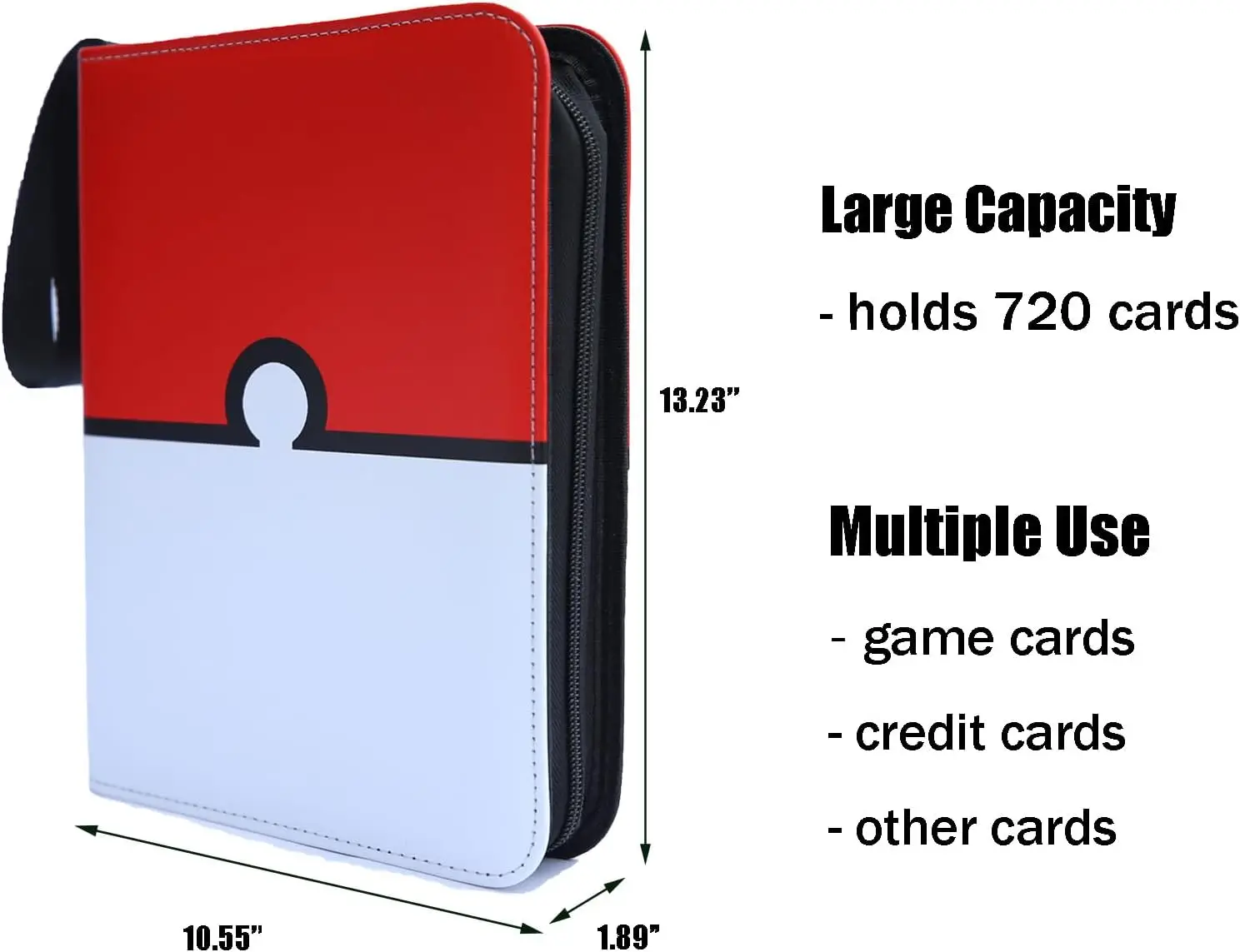 Binder for pokemon card binder of 720 Card Collection/9 Pocket Card Binder，720-9pocket