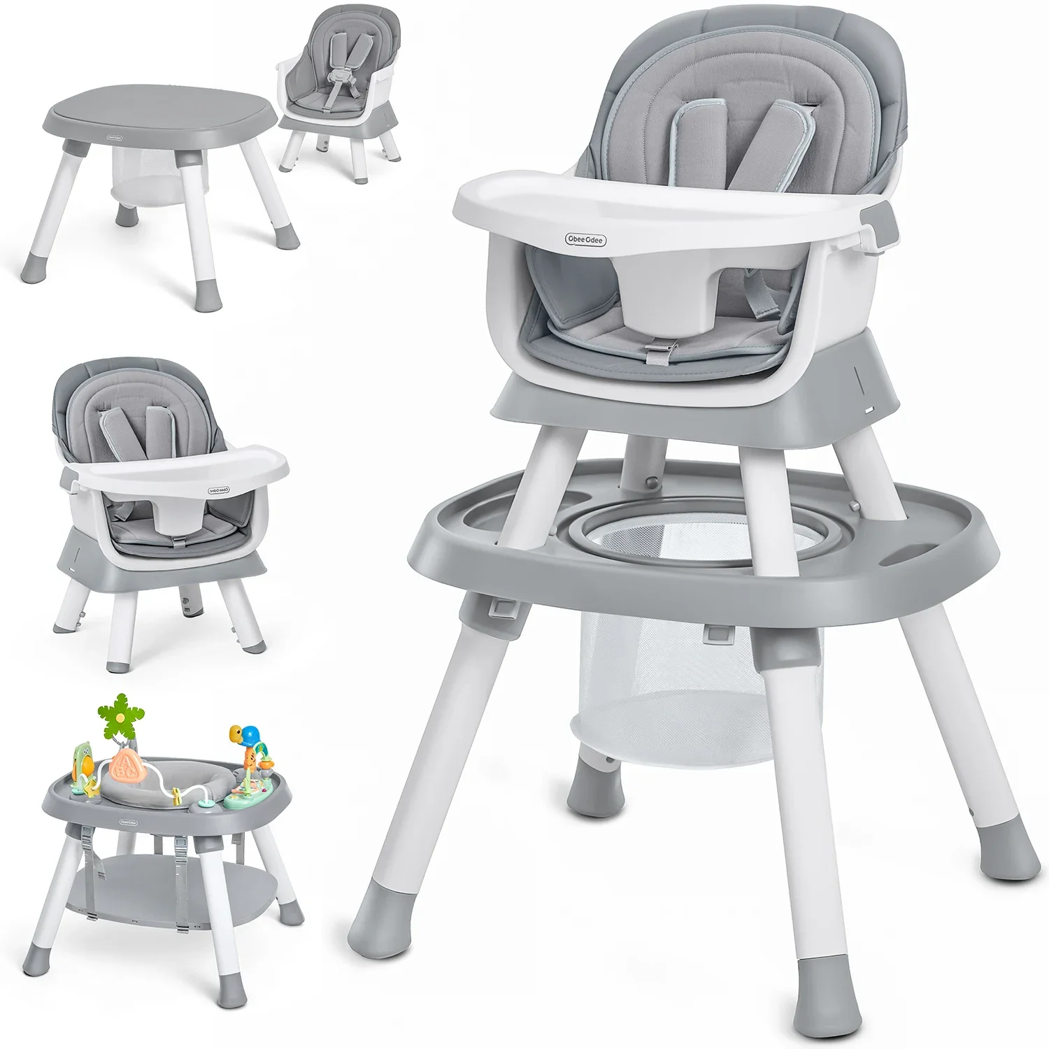 15 in 1 Baby High Chair Convertible Highchair for Babies Toddlers Booster Seats with Tray, High Chairs with Baby Activity Center