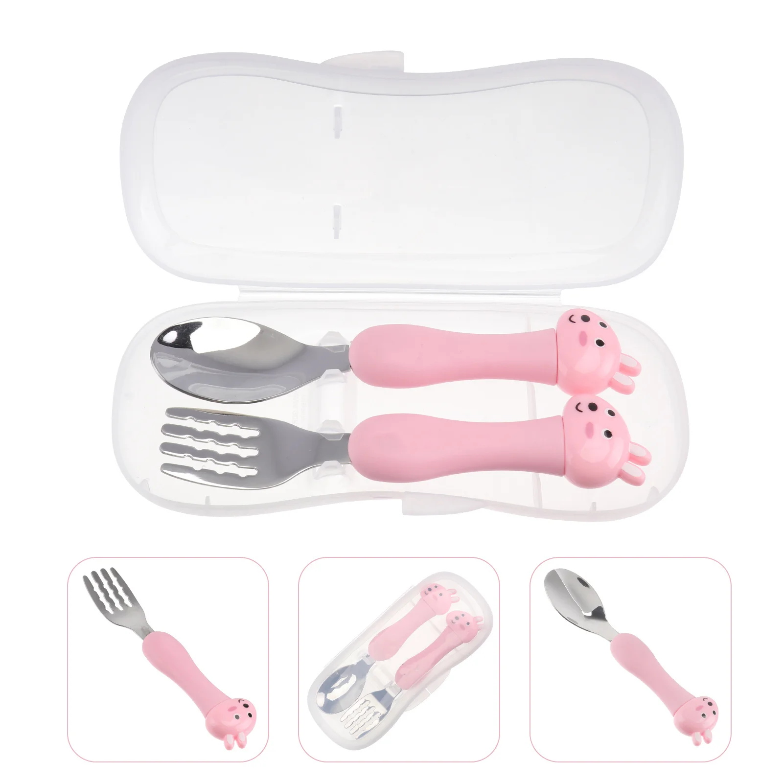 

Anti-rust Cutlery Kids Utensils Forks Spoons Toddler with Case Fine Workmanship Tableware Childrens Cartoon Set