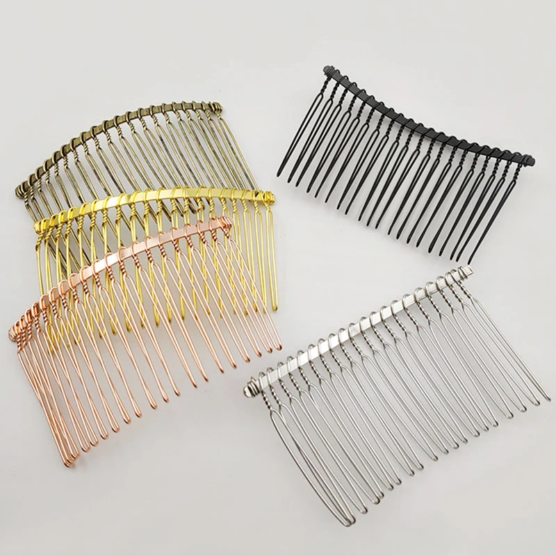10Pcs/lot Silver Metal Hair Comb Base 12/15/20 Teeth for Diy Handmade Wedding Hair Combs Bridal Hair Accessories Jewelry Making