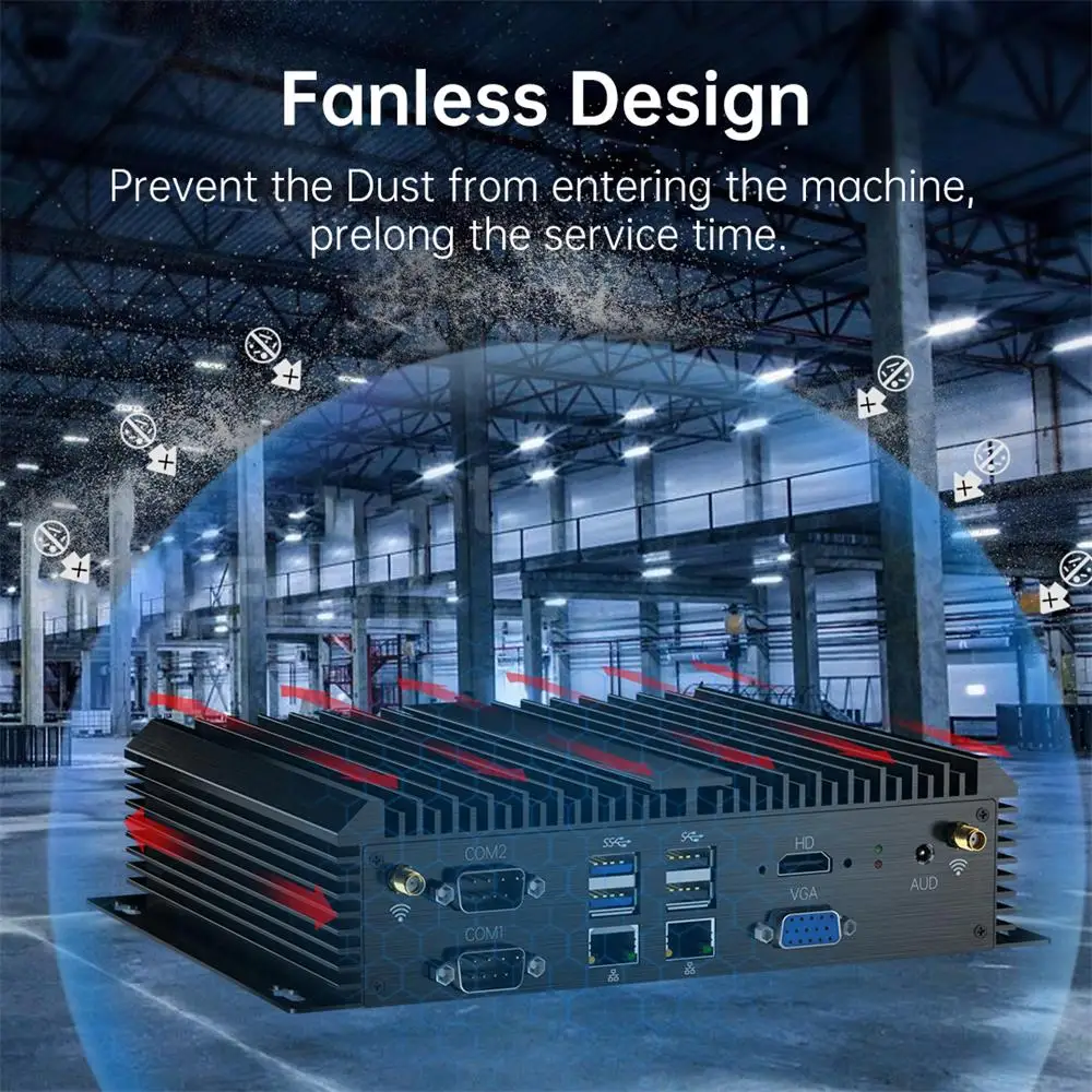 Msecore Fanless Mini PC Computer Gaming MK800 Intel Core i7 1165G7 CPU Windows 11 DDR4 MSATA SSD Desktop Computer