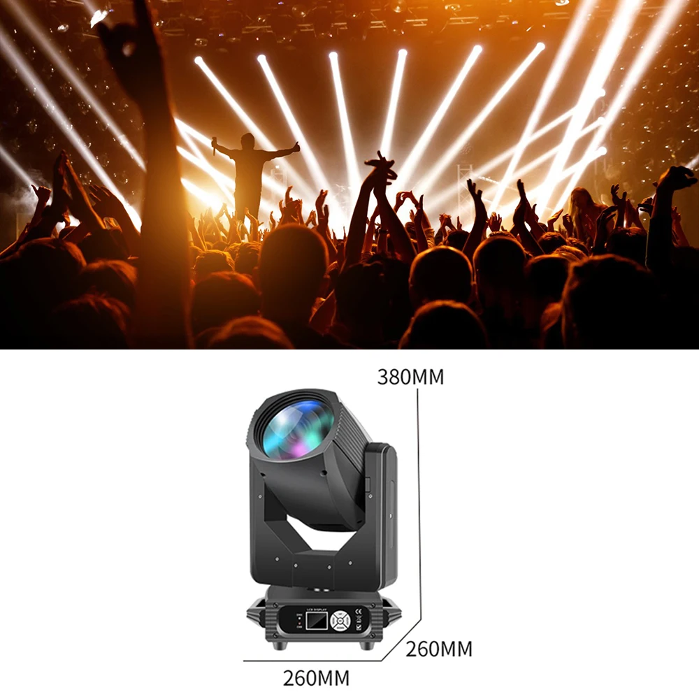 Imagem -06 - Nova Cabeça Móvel Ponto de Luz Gobo Prismas Duplos Lâmpada Feixe Luzes Iluminação Palco Projetor Controle Dmx512 para dj Disco Festa 295w