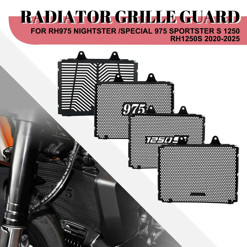 

FOR RH975 Nightster /Special 975 Sportster S 1250 RH1250S 2020~2024 2025 Radiator Grille Guard Oil Cooler Grill Cover Protector