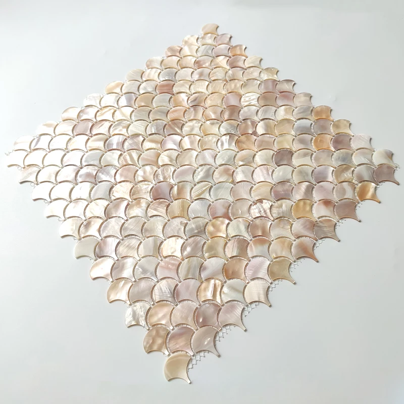 11Pc Square Meter Shell Mosaic Natural Pearl Wall Tile DIY Kitchen Wallpaper Bathroom Background Shower Decorative Mica Craft