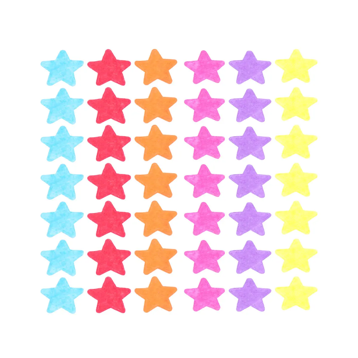 

200 Pcs Five-pointed Star Decal Non-woven Applique Colorful Pads DIY Patch Clothes Sticker Tag Bright Shape Design Durability