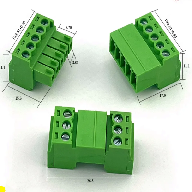 2 Sets Welding free docking 2EDGRK-3.81MM plug-in air docking 15EDGKP-3.81 terminal block