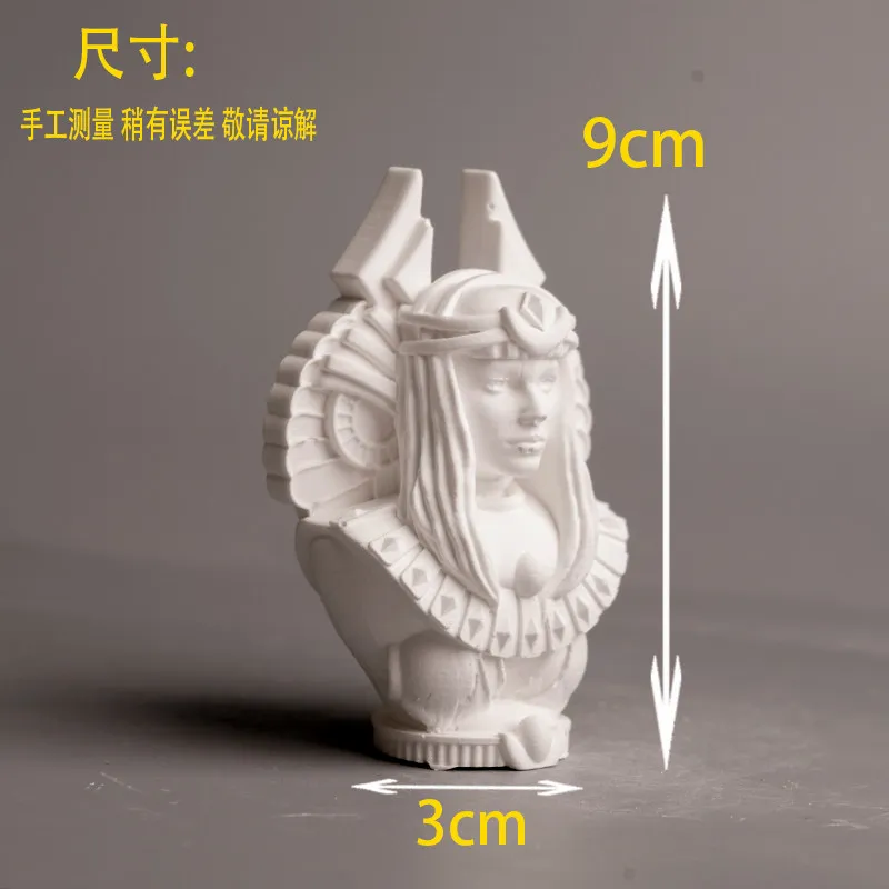 9cm Egyptian Queen Plaster Statue Ornament Fragrance Diffusing Stones Living Room Entrance Hall Decoration Craft Miniatures Gift