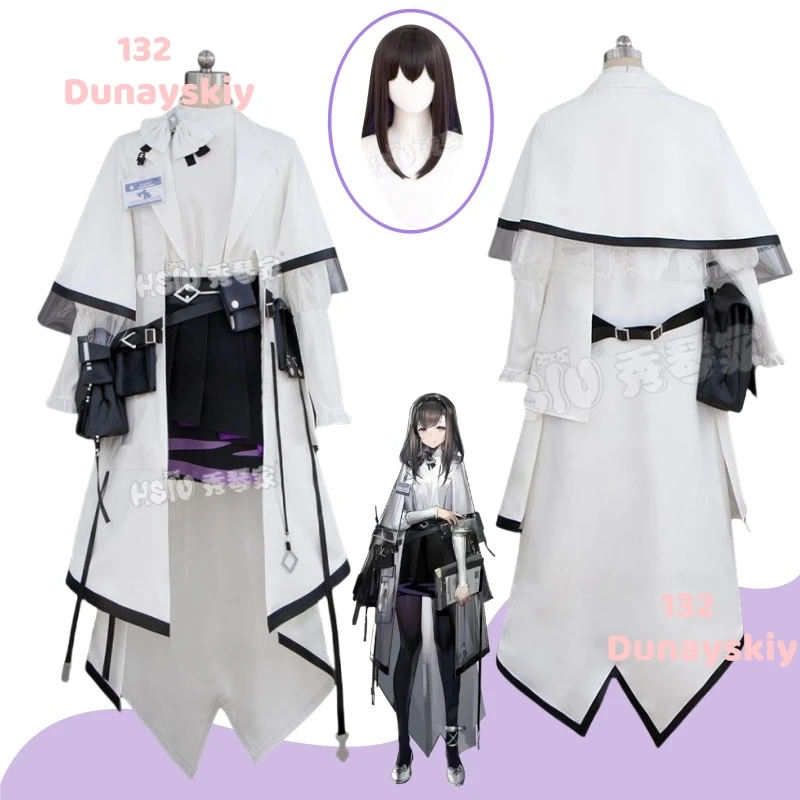 

Priestess Doctor Cosplay Full Set Women Costume Wig Prop Shoes for Arknights Carnival Fashion Shows