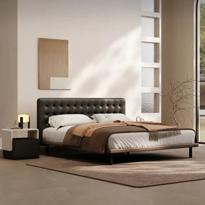Frame Modern Double Bed Queen Size Design King Headboards Double Bed Luxury House Letto Matrimoniale Furniture For Bedroom