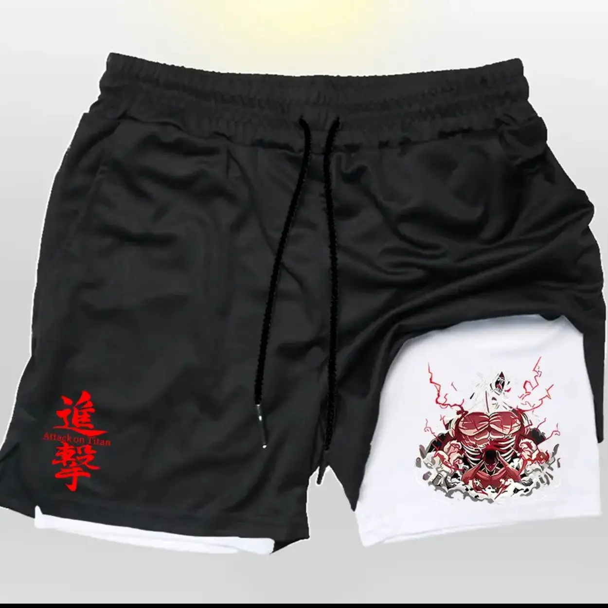 shorts-esportivos-da-colecao-oficial-de-attack-on-titan-–-graficos-titan-survey-corps-com-cordao-ajustavel-figura-de-anime