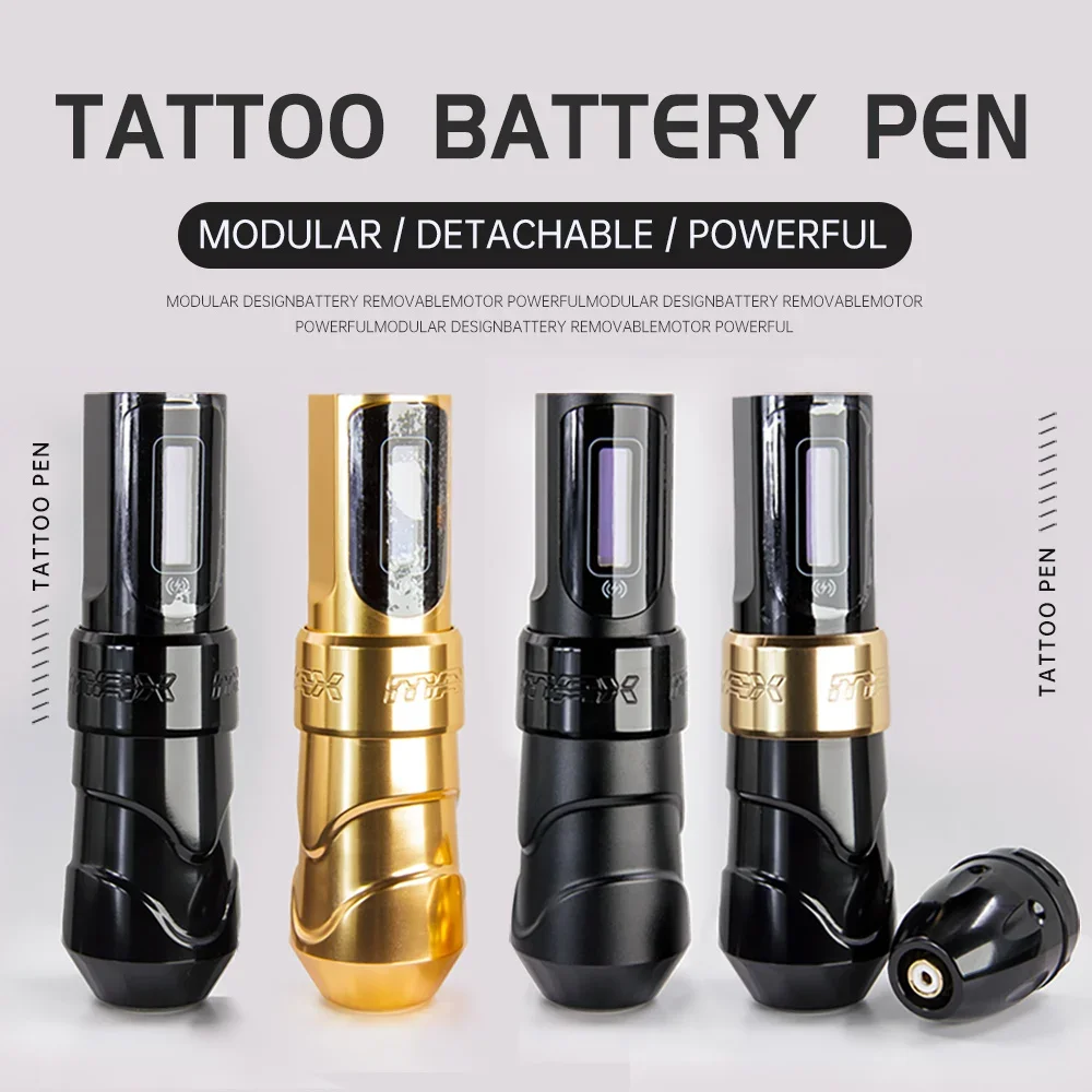 Professional Wireless LED Display High Speed Rpm Adjustable Stroke Pmu Tattoo Machine Pen With Lithium Battery and Long Run Time