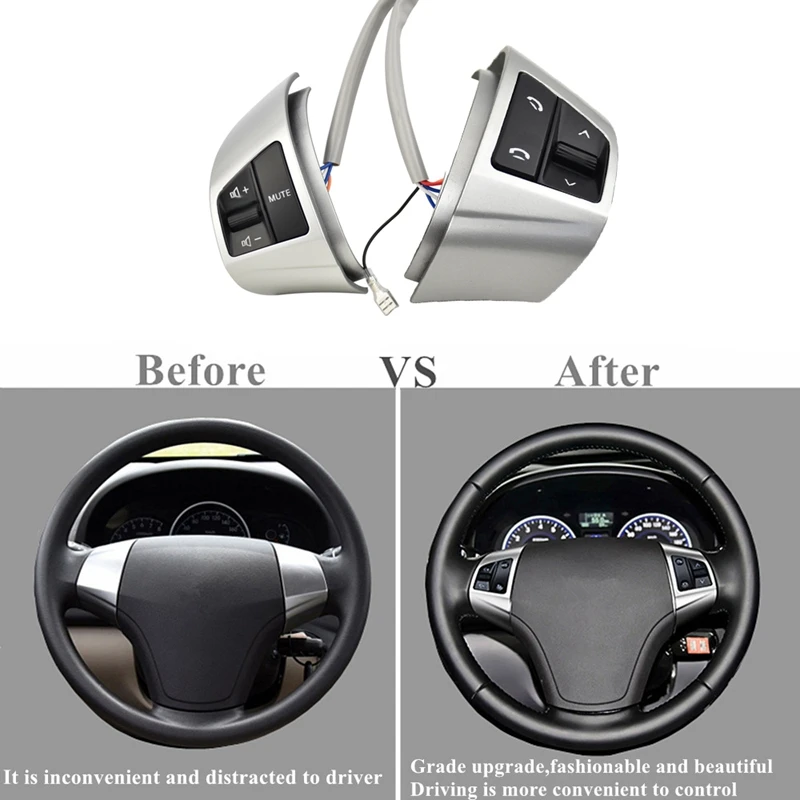 

96700-2H500 96700-2H510 Car Accessories Multifunction 6/8 Keys Steering Wheel Remote Control Button Fit For Elantra HD 2008-2011