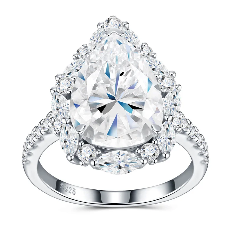 

ZFSILVER Модное классическое трендовое высококачественное кольцо-капля из серебра S925 с муассанитом, роскошное украшение для женщин, подарок на вечеринку R17150