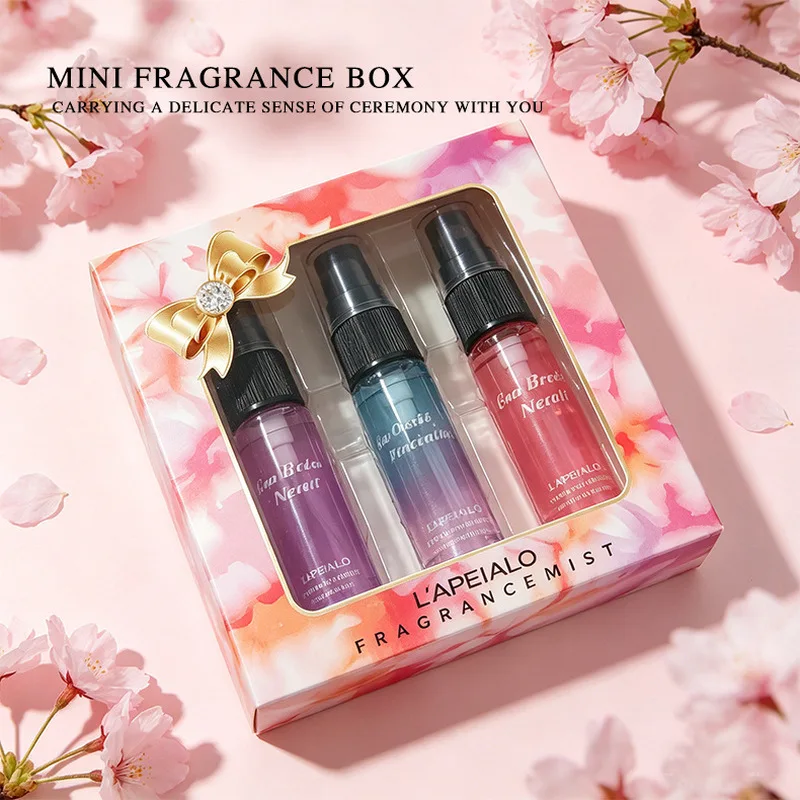 Mini Home Fragrance Mist Gift Box 3Pcs Portable Room Air Freshener Spray For Wardrobe Bedroom Drawer Household Aroma De