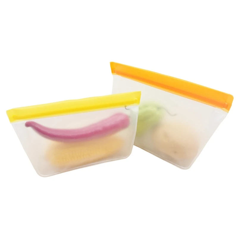 ถุงเก็บอาหารแบบนำกลับมาใช้ใหม่ได้ถุงถนอมอาหารถุงเก็บความเย็นปราศจากสาร BPA สำหรับเดินทาง