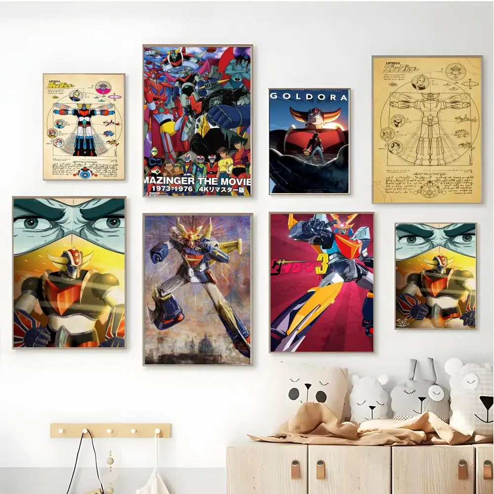 Ufo Robot Goldrake Poster HD art sticky wall waterproof home living room bar aesthetic decoration