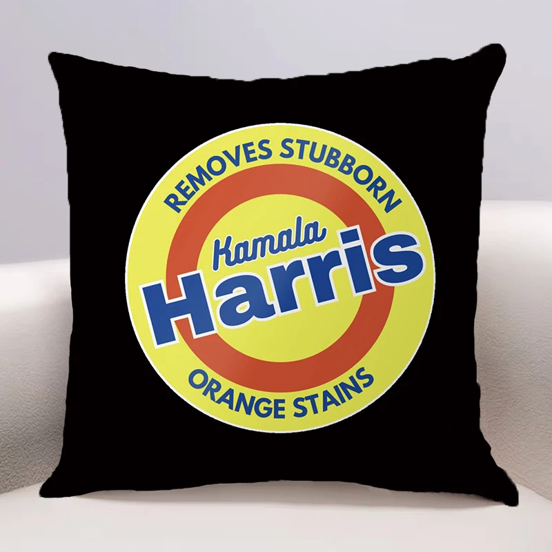 Housse de coussin Kamala Harris pour enlever les taches d'orange tenaces, housse de coussin pour siège de voiture, 45x45cm, pour la maison, décorative, 76
