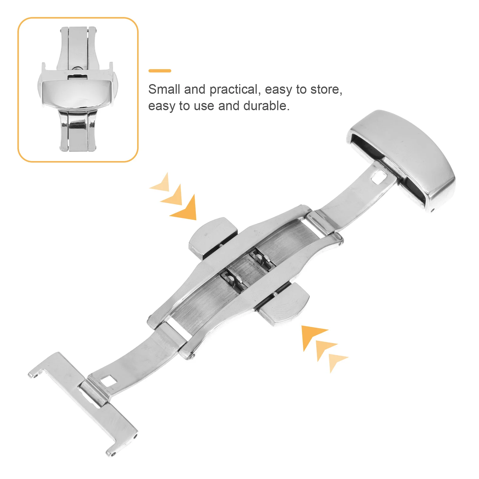 

1Pcs Creative Stainless Steel Watch Buckle Fine Manufacturing Process Practical Decorative Accessory for Watch Bands