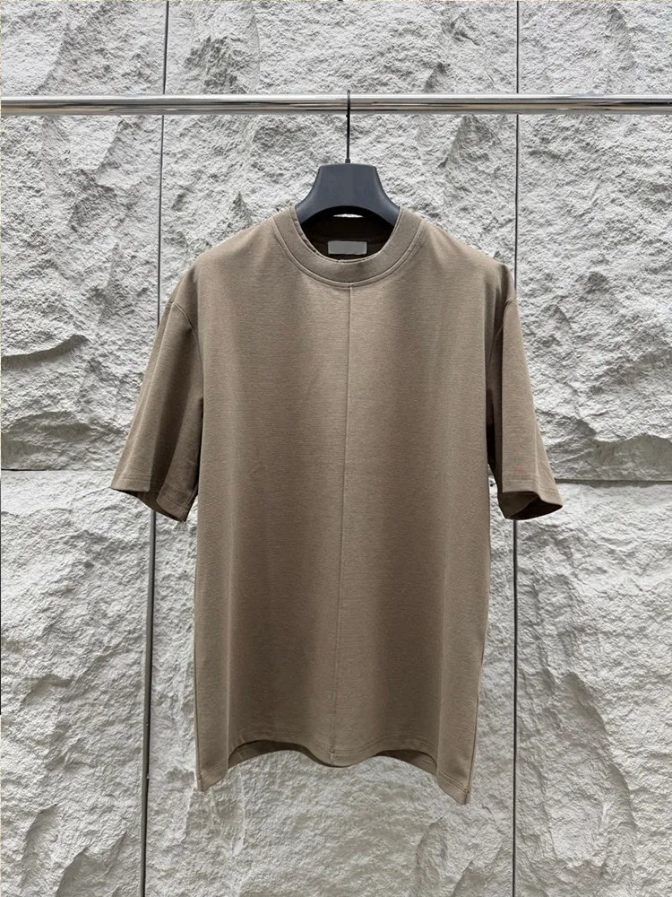 

Italy BC pure cotton sweat-absorbing and breathable fake two simple old money wind short-sleeved T-shirt