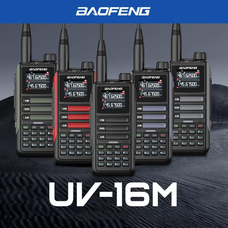 

BAOFENG UV-16M Walkie Talkie Long Range Wirless Copy Frequency Mulit Band AM FM Waterproof Portable 2 Way Radio Type-C UV16 New