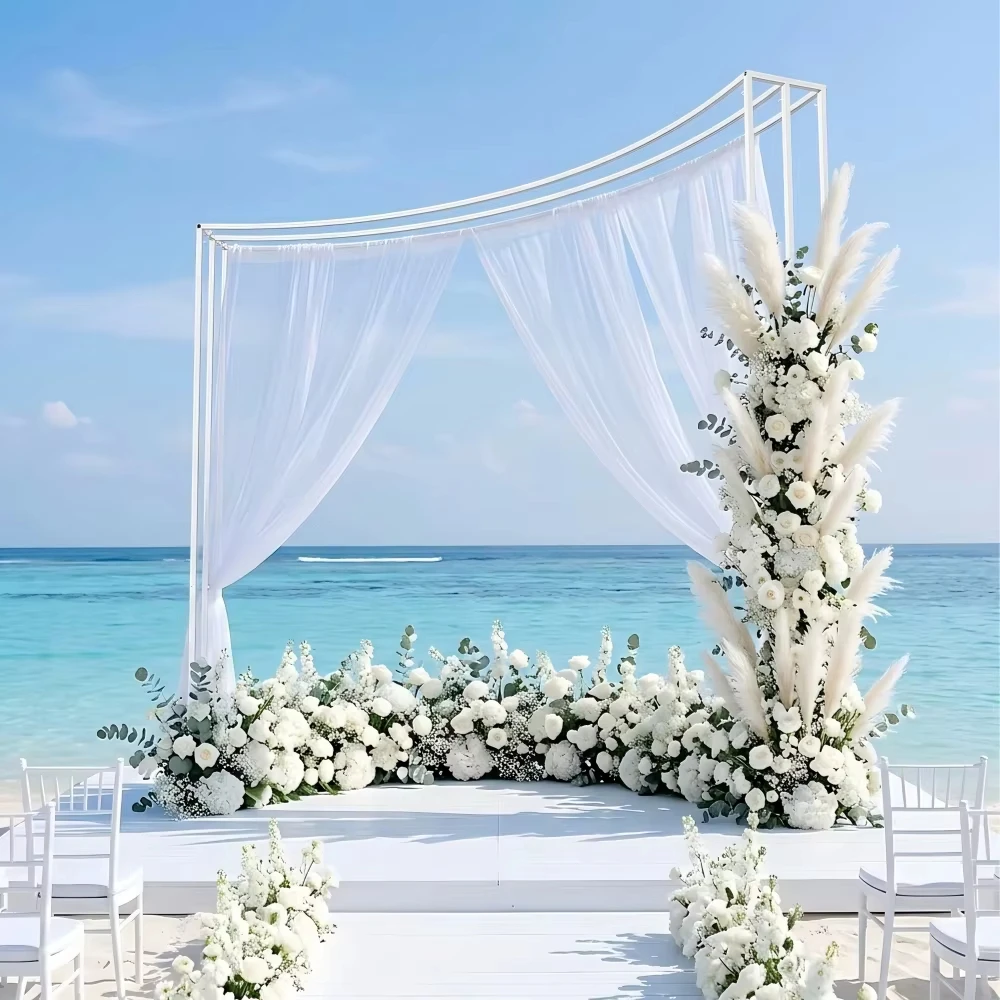 Hochzeitsatmosphärensensor! Eiserner Bogenrahmen für Outdoor-Hochzeitsbühne, Hintergrund, Desserttischdekoration, Hochzeitsrequisiten. – Detail 4