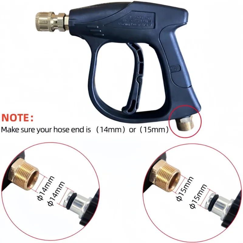 Y42A-Multi-Functional Alloy Short Gun With Foam Cannon And Nozzles-High Pressure Car Wash Gun For Efficient Cleaning