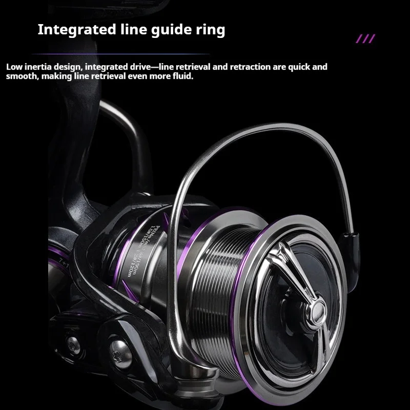 Spinning Reel 7+1bb 5.2:1 Gear Ratio 5kg Drag Lightweight Long-Casting Spinning Reel Metal Spool Spinning Reel Outdoor Fishing