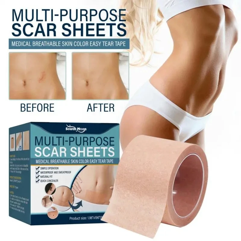 

Waterproof Silicone Scar Sheets Painless Scar Repair Tape Roll Effective Scar Removal Strips for Keloid Surgery Burn Acne