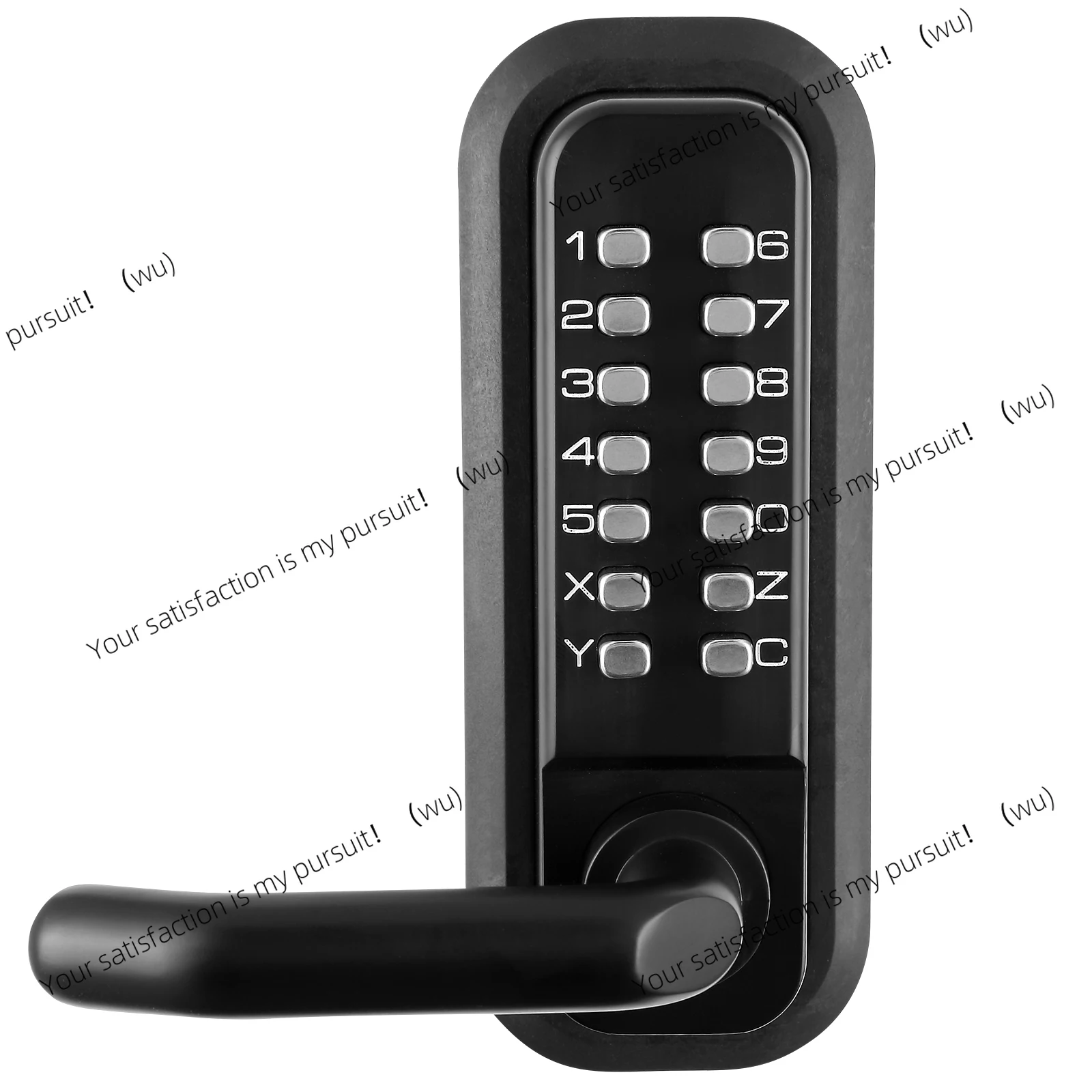 

Mechanical Keyless Entry Door Lock Single/Double -Sided 14 Digit Keypad and Handle Embedded