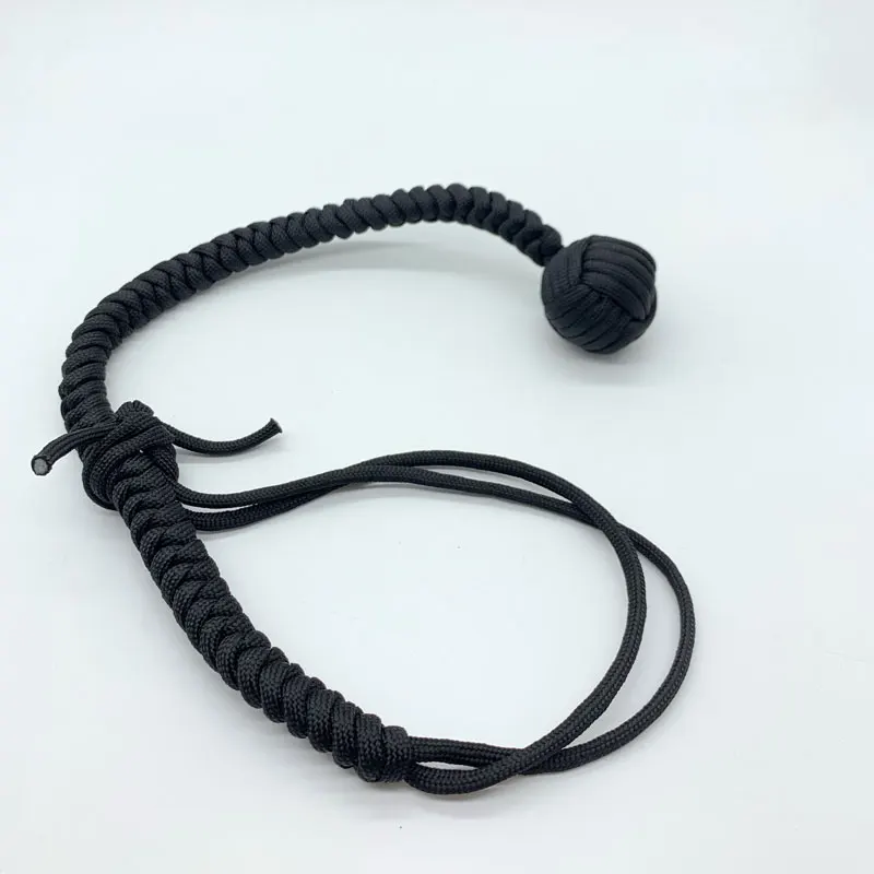 

DIY Monkey Fist Whip Bracelet Outdoor EDC Self Defense Rope Steel Ball Broken Window Breaker Personal Safety Keychain Tools