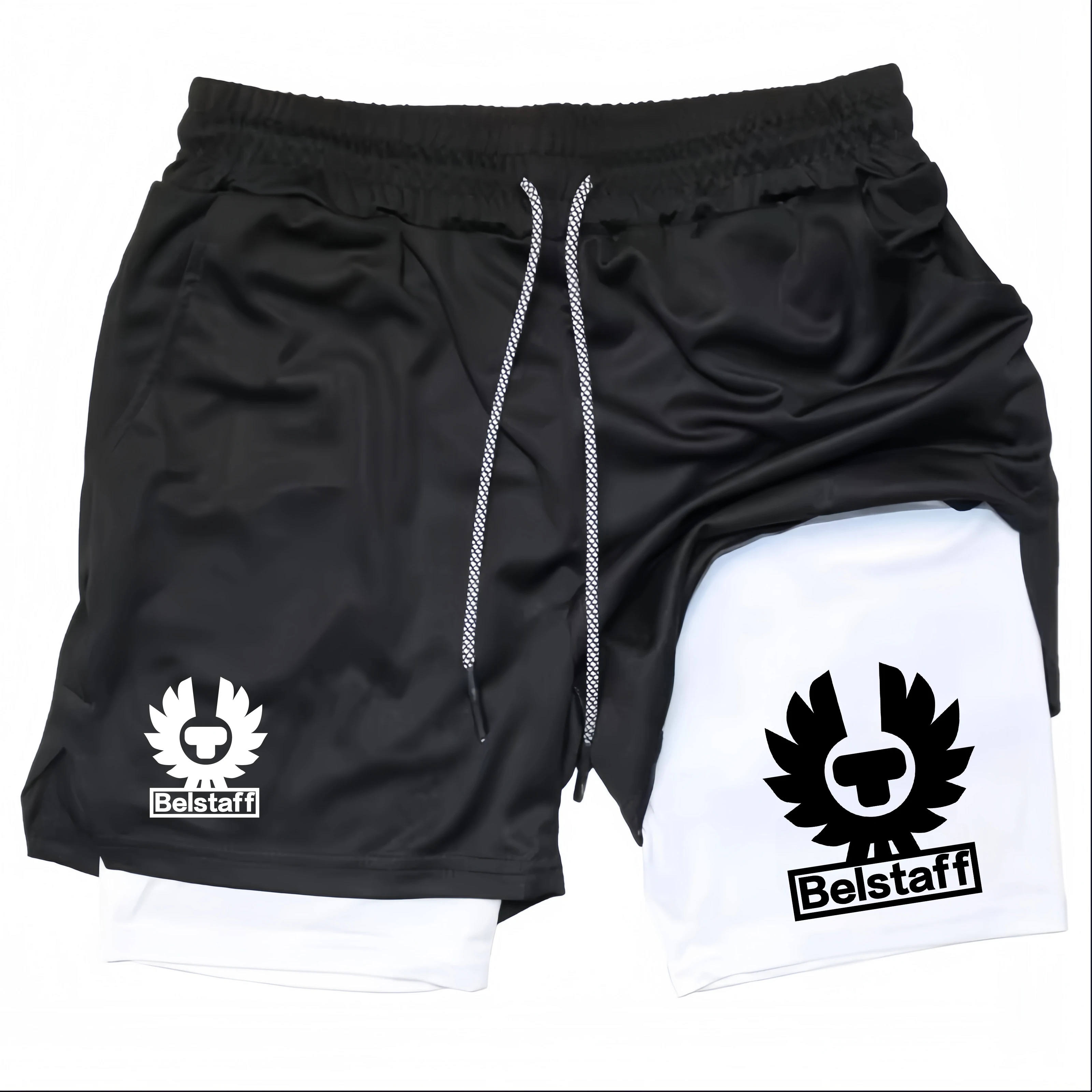 

New Running Shorts Men Gym Sports Shorts 2 In 1 Quick Drying Workout Boxing Training Bottoms Fitness Jogging Short Pants Summer