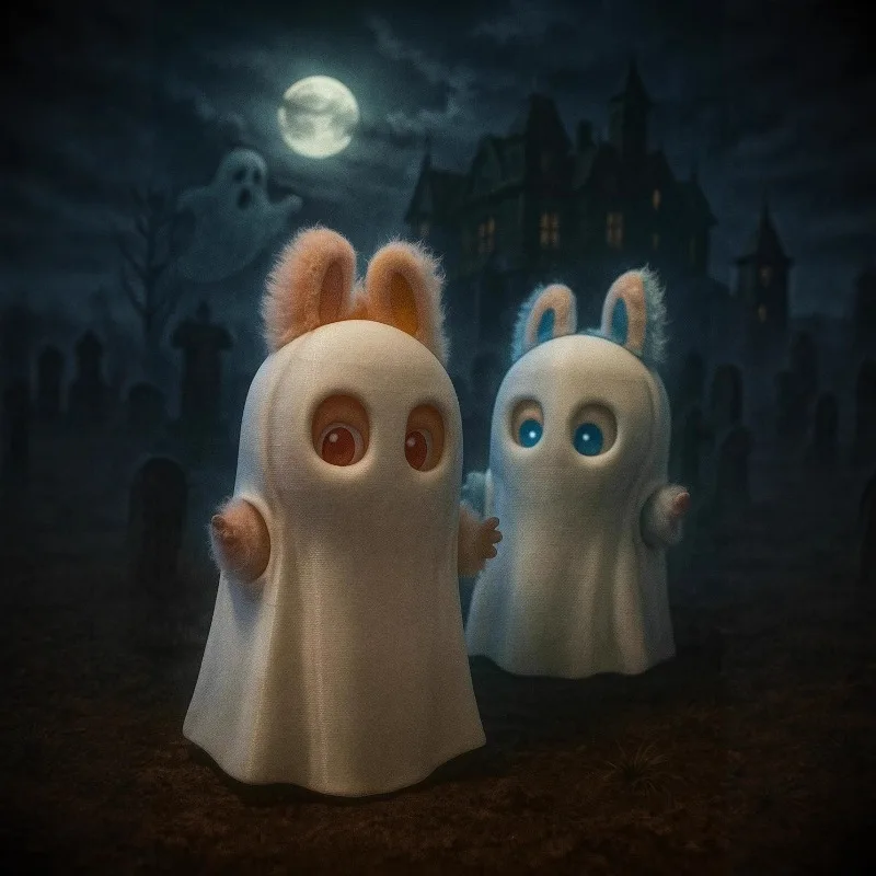 فقط الملابس ل 17 سنتيمتر V1 V2 V3 Labubu هالوين ثلاثية الأبعاد الطباعة شبح مضيئة دمية الملابس والاكسسوارات الديكور هدايا عيد الميلاد #4