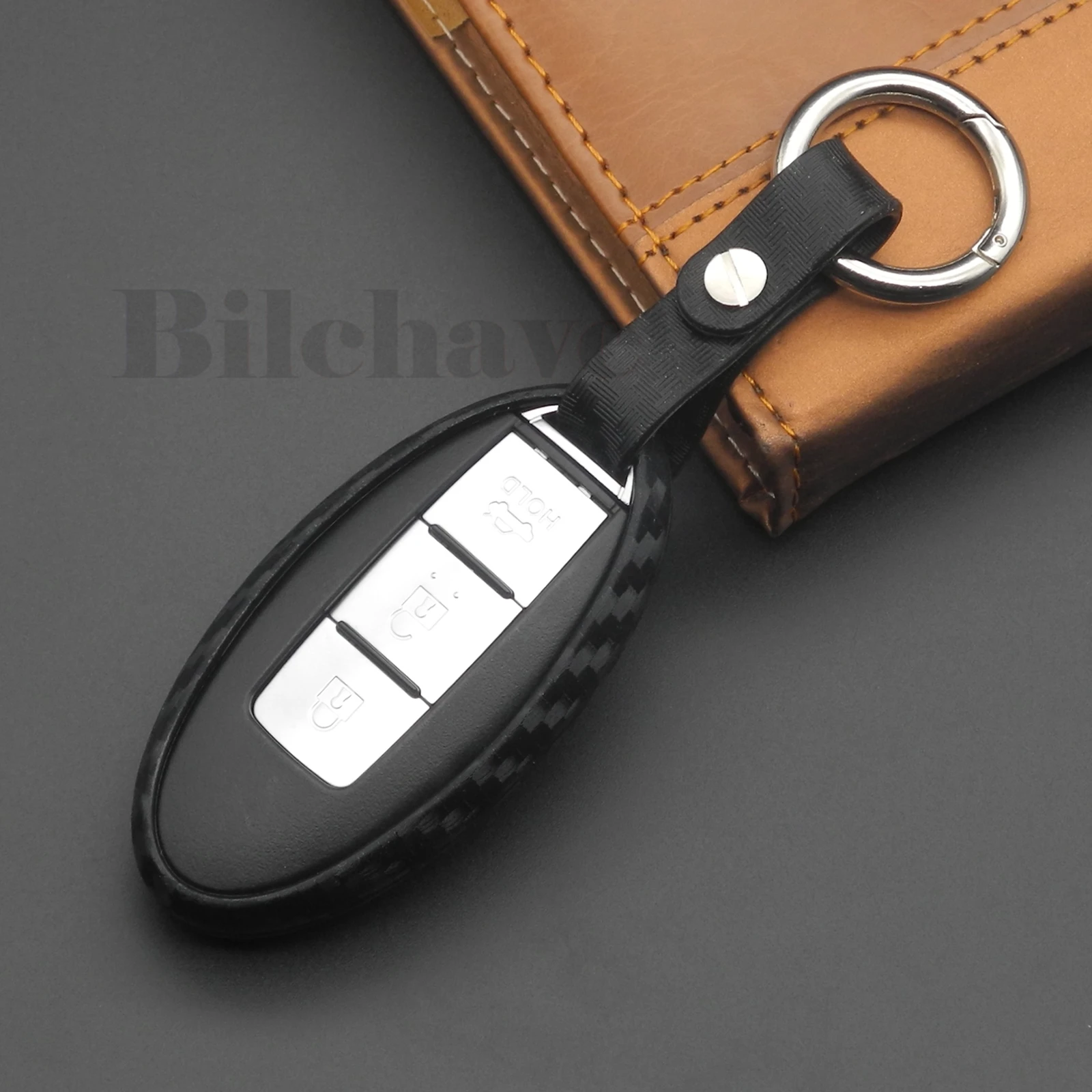 jingyuqin Carbon Silicone Remote Key Case Cover Fob For Nissan Qashqai J10 J11 X-Trail t31 t32 kicks Tiida Pathfinder Murano