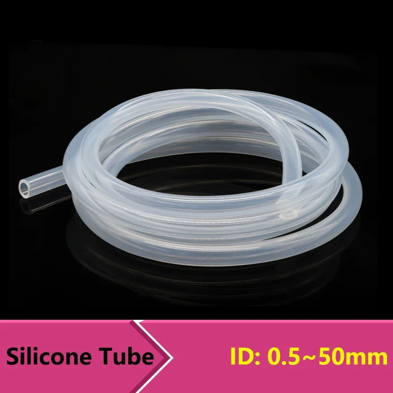 1M Food Grade Silicone Rubber Hose Transparent Flexible Diameter 1 2 4 5 6 7 8 9 10 11 12 14 16 18 20 30 50mm Garden Water Hose